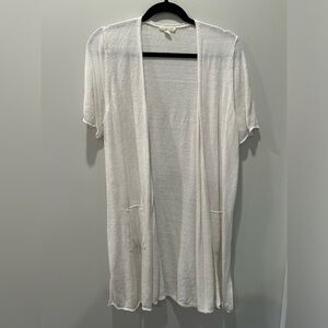 Beautiful short sleeve white flowy 100% organic linen